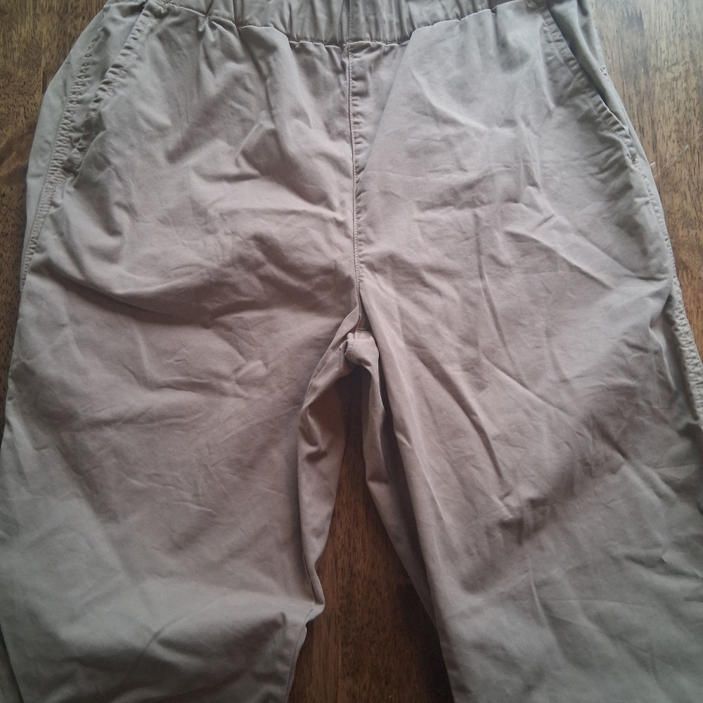 Quince Wide Leg Cropped Pull On Pants Organic Cotton 10 - Picture 3 of 7